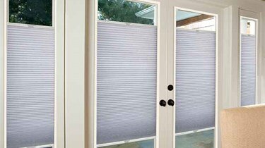 Blinds.ca: French Door Blackout Cellular Shade